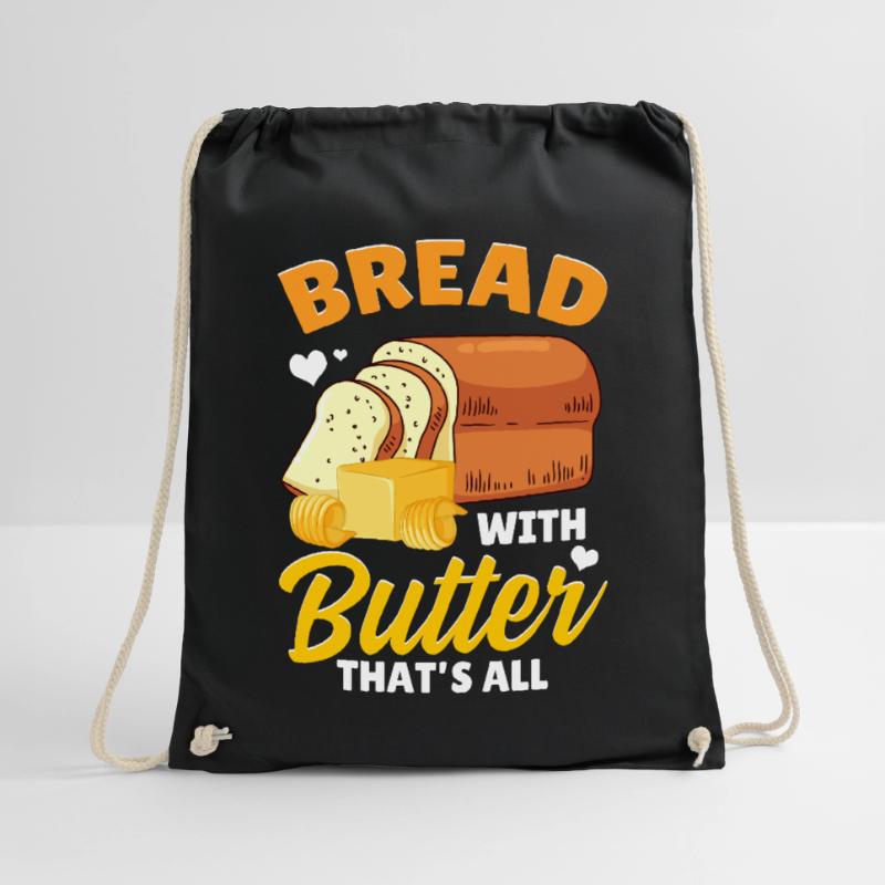 Funny bread baking baker Drawstring Bag
