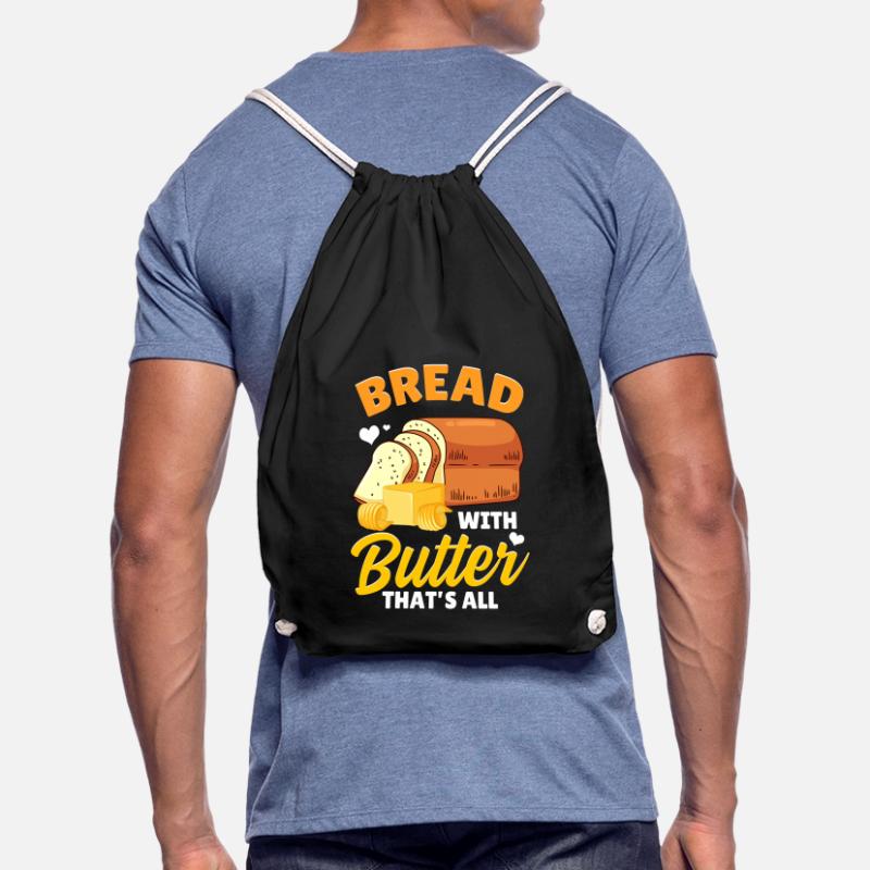 Funny bread baking baker Drawstring Bag