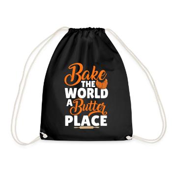 Drôle de boulanger cuisant du pain - Sac de sport léger - noir - Devant