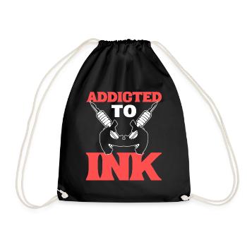 Addicted To Ink Tattoo-Künstler - Turnbeutel - Schwarz - Vorne