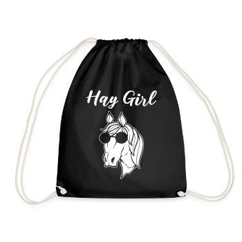 Hay Girl Reiter - Turnbeutel - Schwarz - Vorne