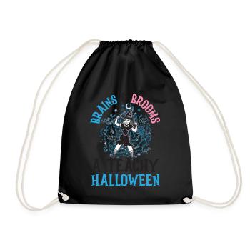 Brains & Brooms: Un tunt d’horreur éducatif d’Halloween - Sac de sport léger - noir - Devant