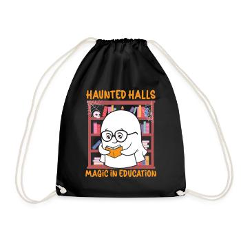 Haunted Halls Magie in der Bildung Lehrer Hallowee - Turnbeutel - Schwarz - Vorne