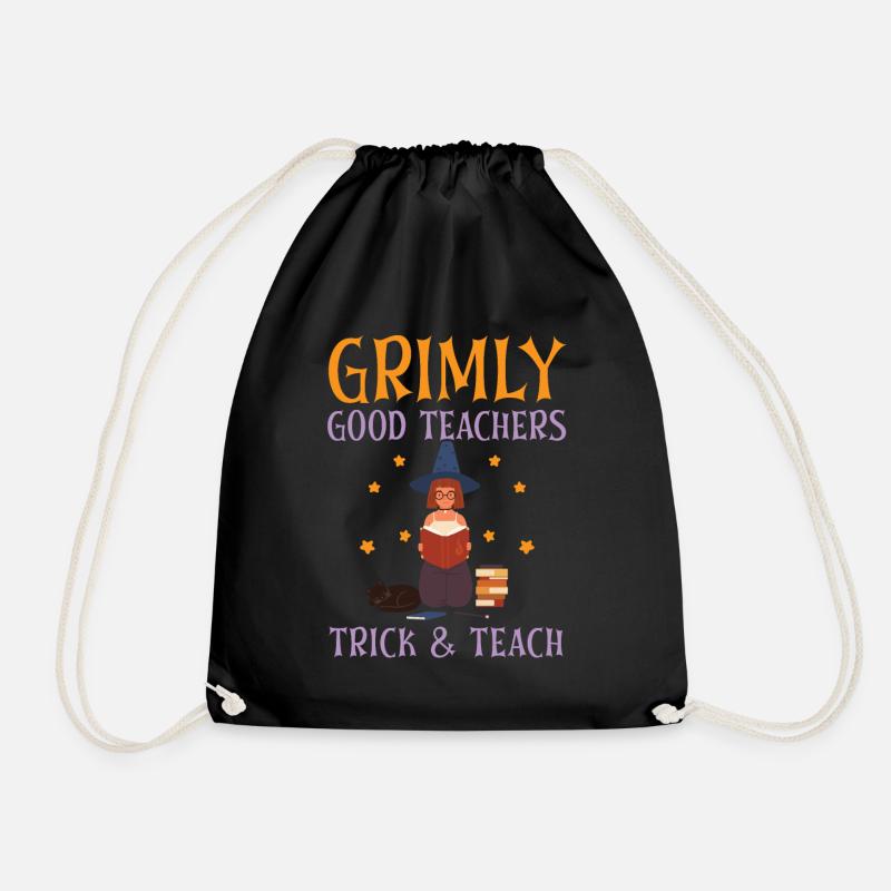 Grimmig gute Lehrer Trick & Teach Halloween - Turnbeutel - Schwarz