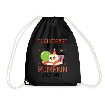 Table Magic & Pumpkin Potions Halloween - Drawstring Bag - black - Front