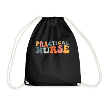 Groovy Licensed Practical Nurse LPN Nursing - Drawstring Bag - black - Front