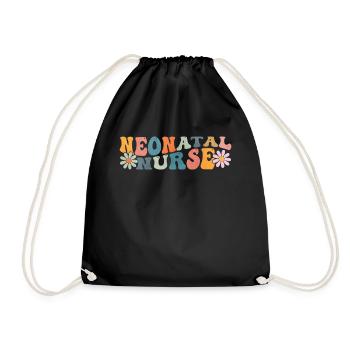 Groovy Neonatal Nurse NICU Swaddle Spec - Drawstring Bag - black - Front