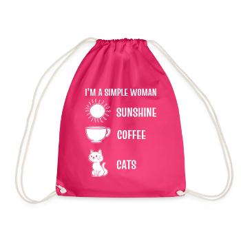 I'm A Simple Woman Haustiersitter - Turnbeutel - Fuchsia - Vorne