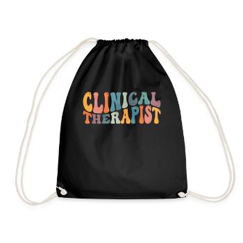 Groovy Clinical Therapist Consultant Psychologist - Drawstring Bag - black - Front