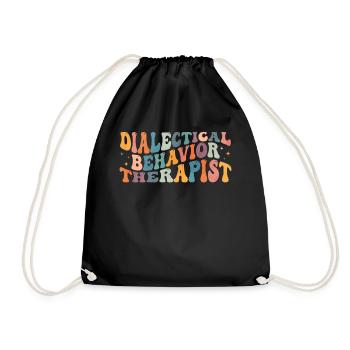 Groovy Dialectical Behavioral Therapy (DBT) - Drawstring Bag - black - Front