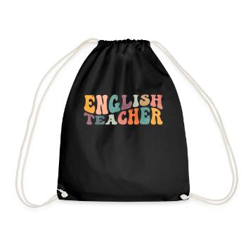 Groovy Englischlehrerin Grammatik Literaturunterri - Turnbeutel - Schwarz - Vorne