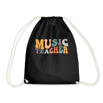 Groovy Music Teacher Leçons de musicien - Sac de sport léger - noir - Devant