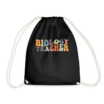 Groovy Biology Teacher Biologist Science Firm - Drawstring Bag - black - Front
