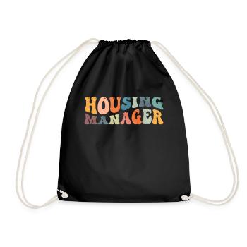 Groovy Housing Manager House Project Manager - Drawstring Bag - black - Front