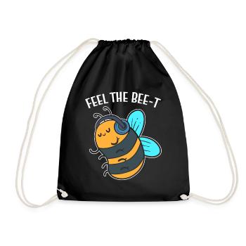 Feel The Bee-t Musiker - Turnbeutel - Schwarz - Vorne