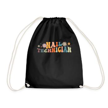Groovy Nail Technician Nail Tech Manicurist - Turnbeutel - Schwarz - Vorne