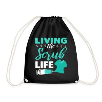 Living The Scrub Life Arzt - Turnbeutel - Schwarz - Vorne