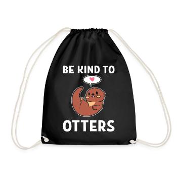 Be Kind To Otters Meeresbiologe - Turnbeutel - Schwarz - Vorne
