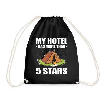 My Hotel Has More Than 5 Stars Camper - Turnbeutel - Schwarz - Vorne
