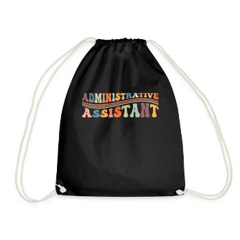 Groovy Administrative Assistant Administrative Secretary - Drawstring Bag - black - Front