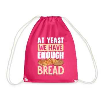 Funny bread baking baker - Drawstring Bag - fuchsia - Front