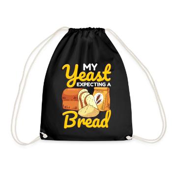 Lustiger Brotbacken-Bäcker - Turnbeutel - Schwarz - Vorne