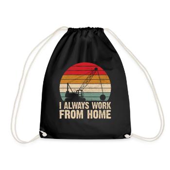 Fun day of house demolition - Drawstring Bag - black - Front