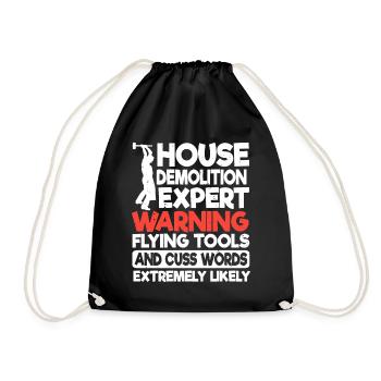 Drôle de démolition - Sac de sport léger - noir - Devant