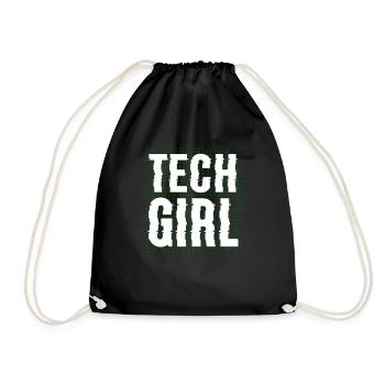 Tech Girl Programmiererin - Turnbeutel - Schwarz - Vorne