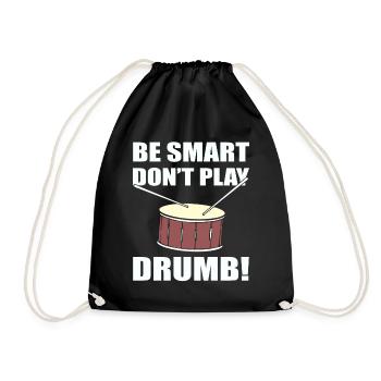 Schlagzeuger Wortspiele Drum Player - Turnbeutel - Schwarz - Vorne