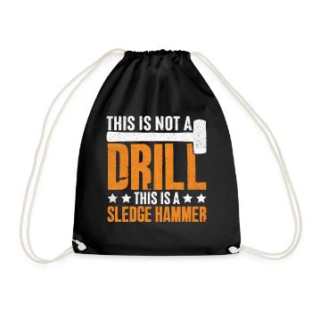Fun day of house demolition - Drawstring Bag - black - Front