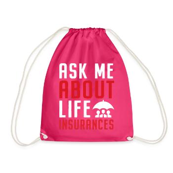 Funny Agent Broker - Drawstring Bag - fuchsia - Front