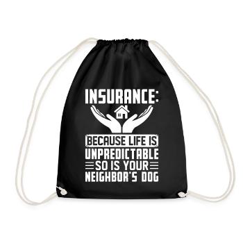 Drôle de courtier d’assurance - Sac de sport léger - noir - Devant
