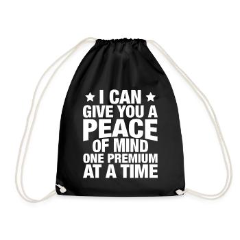 Funny insurance broker - Drawstring Bag - black - Front