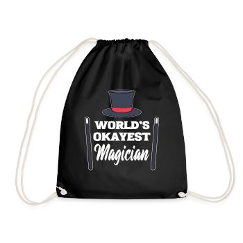 World's Okayest Magician Magier - Turnbeutel - Schwarz - Vorne