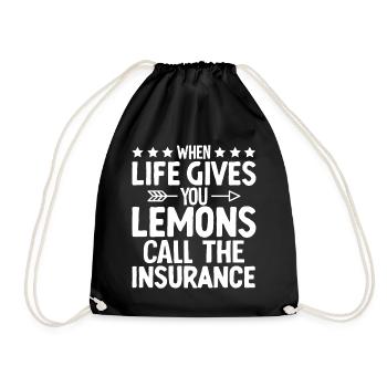 Funny Insurance Broker - Drawstring Bag - black - Front