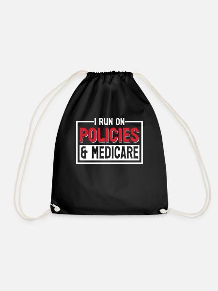 Funny Medical Insurance Agent Broker - Turnbeutel - Schwarz