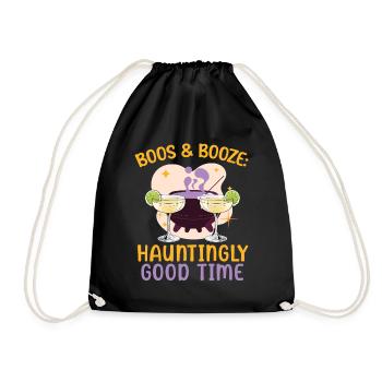 Boos & Booze: Spooky Good Time Halloween - Sac de sport léger - noir - Devant