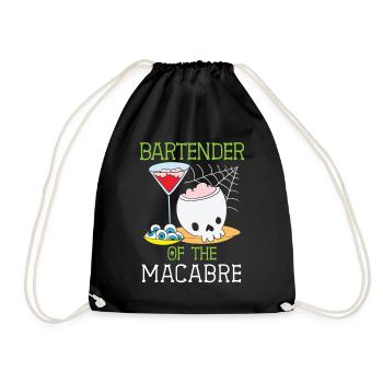 Barkeeper des Makabren Barkeeper Halloween - Turnbeutel - Schwarz - Vorne