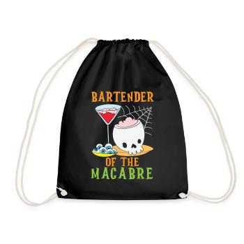 Bartender of the macabre bartender Halloween - Drawstring Bag - black - Front