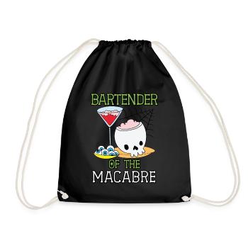 Bartender of the macabre bartender Halloween - Drawstring Bag - black - Front
