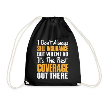 Funny Insurance Broker - Drawstring Bag - black - Front