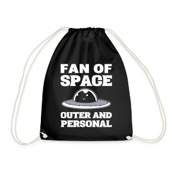 Fan Of Space Both Outer And Personal Raumfahrer - Turnbeutel - Schwarz - Vorne