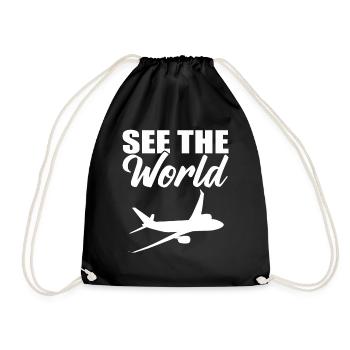 See The World Kabinenbesatzung - Turnbeutel - Schwarz - Vorne