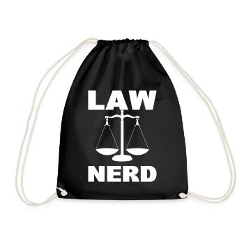 Law Nerd Rechtsanwalt - Turnbeutel - Schwarz - Vorne