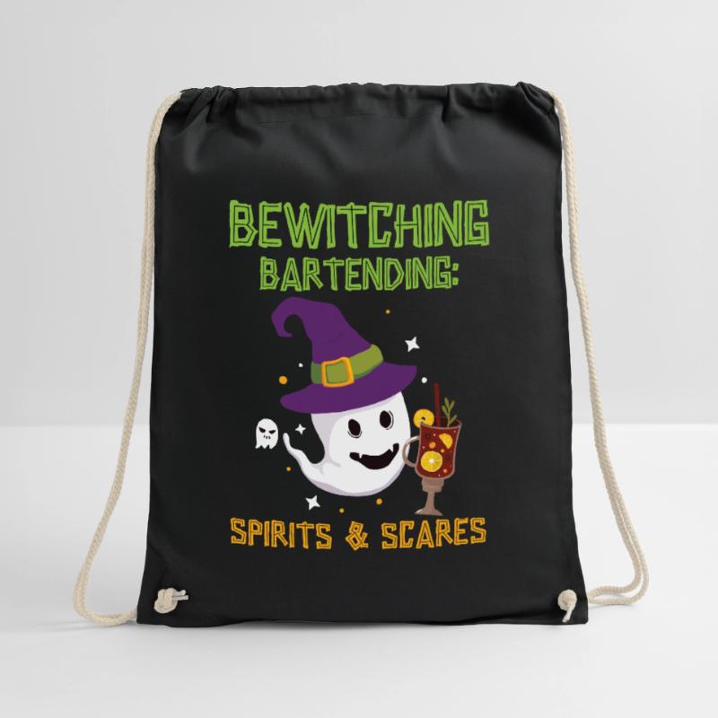 Bewitching Bartending: Ghosts & Horrors Hallow Drawstring Bag