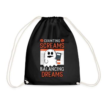 Counting Screams Balancing Dreams Halloween - Drawstring Bag - black - Front