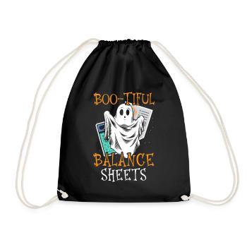 Boo-tiful Bilanzen Buchhalter Halloween - Turnbeutel - Schwarz - Vorne