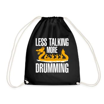 Funny Dragon Boat Racing Paddle - Drawstring Bag - black - Front