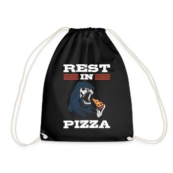 Rest In Pizza Pizzamacher - Turnbeutel - Schwarz - Vorne